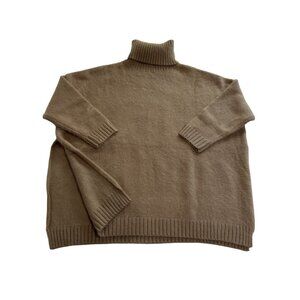 More Than Turtleneck Knit Sweater in Tan